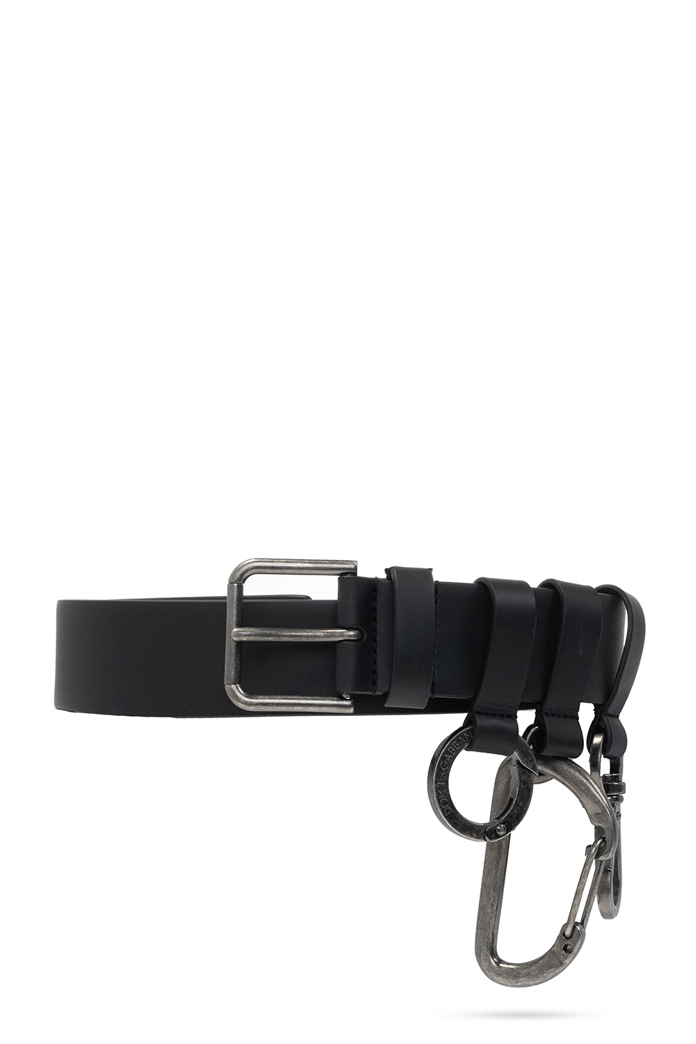 DOLCE & GABBANA 90S DROP CLIP-ON EARRINGS Leather belt